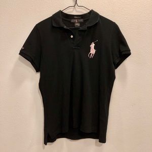 Pink polo pony skinny polo